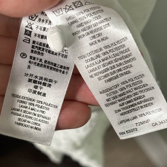 French Connection button down long sleeve devore blouse size 4 - Picture 14 of 16